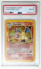 V1612: 1999: Charizard: 4/102: Unlimited Edition: Base Set: PSA: 8: NM-MT: 103972107